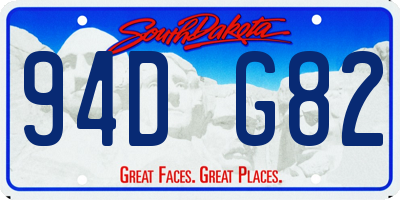 SD license plate 94DG82