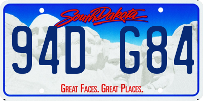 SD license plate 94DG84