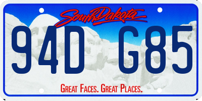 SD license plate 94DG85
