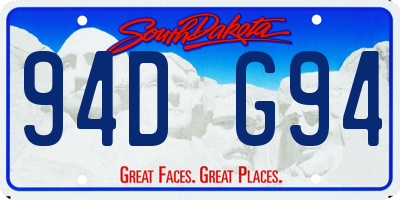 SD license plate 94DG94