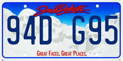 SD license plate 94DG95