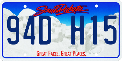 SD license plate 94DH15