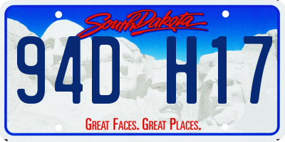 SD license plate 94DH17