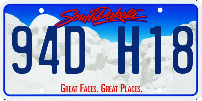 SD license plate 94DH18