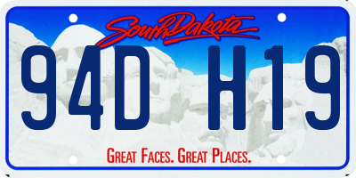 SD license plate 94DH19