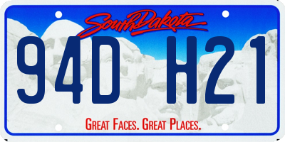 SD license plate 94DH21