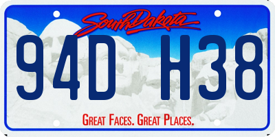 SD license plate 94DH38