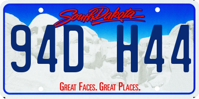 SD license plate 94DH44
