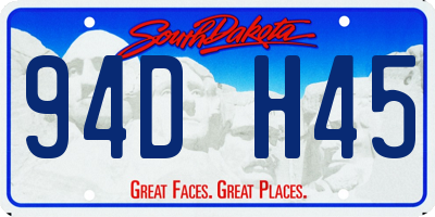 SD license plate 94DH45