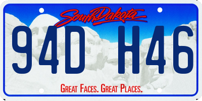 SD license plate 94DH46
