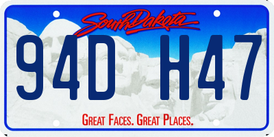 SD license plate 94DH47