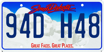 SD license plate 94DH48