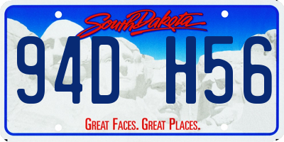 SD license plate 94DH56