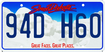 SD license plate 94DH60