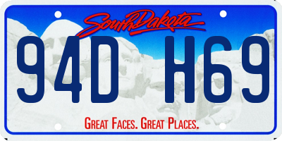 SD license plate 94DH69