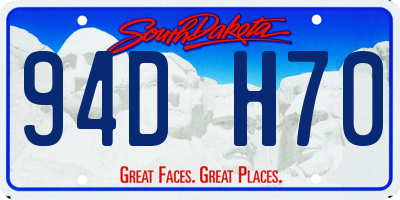 SD license plate 94DH70
