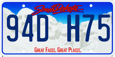 SD license plate 94DH75