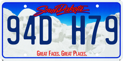 SD license plate 94DH79