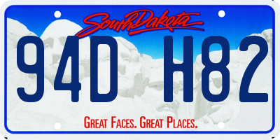SD license plate 94DH82