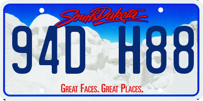 SD license plate 94DH88