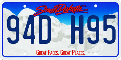 SD license plate 94DH95