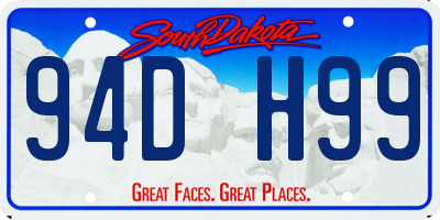 SD license plate 94DH99