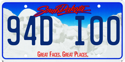 SD license plate 94DI00