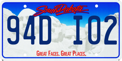 SD license plate 94DI02