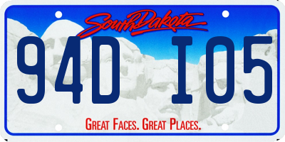 SD license plate 94DI05