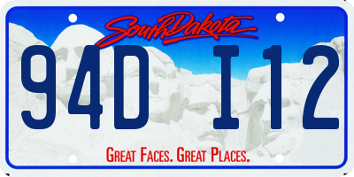 SD license plate 94DI12