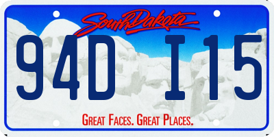 SD license plate 94DI15