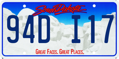 SD license plate 94DI17