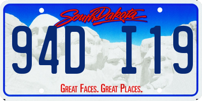 SD license plate 94DI19