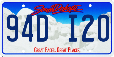 SD license plate 94DI20