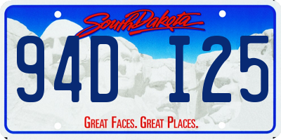 SD license plate 94DI25