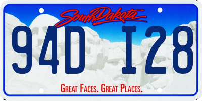 SD license plate 94DI28