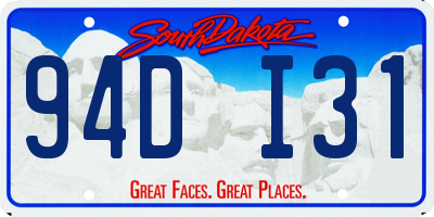 SD license plate 94DI31