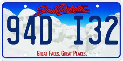 SD license plate 94DI32