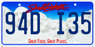SD license plate 94DI35
