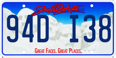 SD license plate 94DI38
