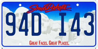 SD license plate 94DI43