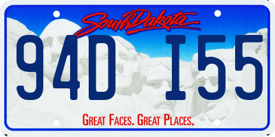 SD license plate 94DI55