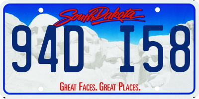 SD license plate 94DI58