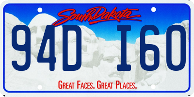 SD license plate 94DI60