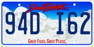 SD license plate 94DI62
