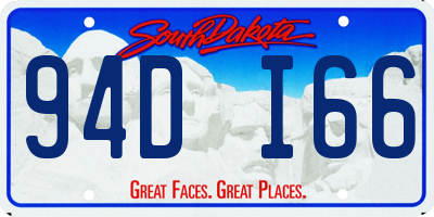 SD license plate 94DI66
