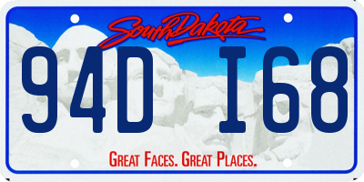 SD license plate 94DI68