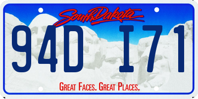 SD license plate 94DI71