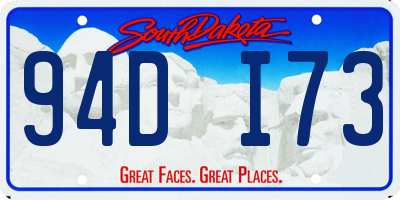 SD license plate 94DI73