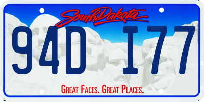 SD license plate 94DI77